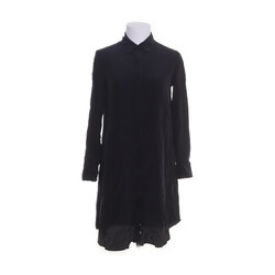 Uniqlo, Blusenkleid, Größe: XS, Schwarz, Seide/Wolle, Einfarbig, Damen #36n