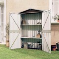 Geräteschuppen Gerätehaus Gartenhaus Gartenschuppen Verzinkter Stahl vidaXL