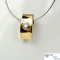 Anhänger 750 Gelbgold mit 1Solitär Brillant 0,25 ct tw si