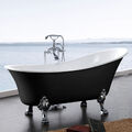 Freistehende Badewanne Acrylwanne  PARIS ACRYL  176x71 schwarz