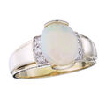 Ring Opal Diamanten 375er Gelbgold