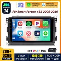 9" DAB+ Android 14 HD Autoradio CarPlay GPS Navi Für Smart Fortwo 451 2005-2010