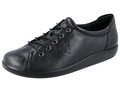 ECCO Soft 2.0 Damen weicher Sneaker Retrolook  Schnürschuhe Halbschuh schwarz Gl