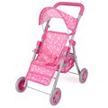 Pink Deluxe Metall Puppen Kinderwagen Buggy Kinder klappbarer Kinderwagen Spielzeug für Alter 3+