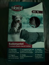 Trixie Hundebademantel Frottee Trockencape Bademantel für Hunde XS - grau