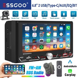Doppel 2 DIN 7" Wireless Apple Carplay Autoradio Android Auto USB Bluetooth +KAM