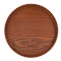 Runde Naturholz Servierschale Holzplatte Tee Essen Server Geschirr Wasser