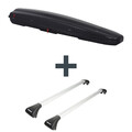 Dachbox G3 Arjes 280 + Dachträger Menabo Ariete für Skoda Superb Kombi III 3V5