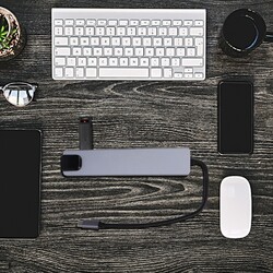 1 stück 8 in 1 Typ-C bis RJ45 HUB-Adapter USB3.0 PD