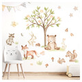 Wandtattoo Waldtiere Wandsticker Baum für Kinderzimmer Babyzimmer Deko DL853