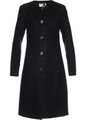 Mantel mit Knopfleiste Gr. 36 Schwarz Damen Langarm Wintermantel Coat Neu*