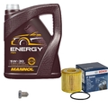 BOSCH Ölfilter 5 L MANNOL 5W-30 Energy für VW Polo 1.2 12V Fox Skoda Fabia II