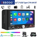2 DIN Autoradio6.8"  Wireless Apple Carplay Android Auto Type-CAM FM RDS BT USB