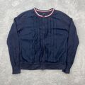 Tommy Hilfiger Pullover Damen Strickpullover Strick Oberteil Jacke Gr. XS Blau