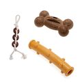 Ecomfy - Hundespielzeug-Set 3 (Woody Eco Toother 3EL, Snacky Bone, Dental Stick)
