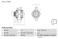 BOSCH Lichtmaschine Generator Lima 0 986 082 480 +71.28€ Pfand für BMW 1er E81