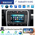 4G+64G Android14 Autoradio Für Porsche Cayenne 9PA CarPlay NAV WIFI RDS SWC KAM+