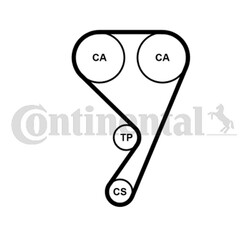 Wasserpumpe + Zahnriemensatz CONTINENTAL CTAM CT1211WP1 für FORD FIESTA 7 HJ HF