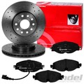 brembo GELOCHTE BREMSSCHEIBEN+ BELÄGE VORNE für VW GOLF 8 T-ROC LEON Q2 ATECA