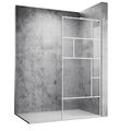 Walk in Dusche Duschwand Duschabtrennung 6mm NANO Echtglas Glas Weiß 90×200cm