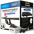 Für FORD Tourneo Connect V408 Anhängerkupplung abnehmbar +eSatz 13pol uni 13-