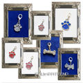 CHARM ANHÄNGER KNOCHEN PFOTE HUND mit  925er SILBER Karabiner f.ARMBAND+KETTE