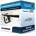 Für Dacia Dokker Express 11.2012-12.2021 AUTO HAK Anhängerkupplung abnehmbar AHK