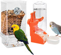 Automatischer Futterspender Vögel, Transparent Vogelfutterhaus mit Wasserspender