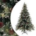Weihnachtsbaum LEDs Zapfen Grün Weiß PVC PE Tannenbaum mehrere Auswahl vidaXL