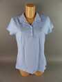 Tommy Hilfiger Damen Poloshirt Gr. XL hellblau kurzarm Shirt Slim Fit (20471)