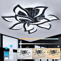 84W Dimmbar LED Deckenleuchte Moderne Deckenlampe Mit Fernbedienung 82cm Schwarz