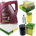 Motor-Öl 5L MANNOL 5W-30 Combi LL+MANN-FILTER Filterpaket für Skoda Fabia 6Y5