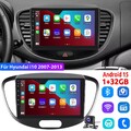 Android 15 Autoradio Für Hyundai i10 2007-2013 Apple Carplay Navi GPS SWC BT 32G