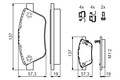 BOSCH 0 986 494 157 Bremsbelagsatz, Scheibenbremse für Vauxhall Opel Fiat