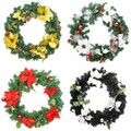 Weihnachtskranz mit LED-Leuchten Adventskranz Türkranz Weihnachtsdeko PVC DE