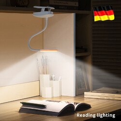 LED Klemmleuchte dimmbar Schreibtischlampe Leselampe flexibel USB Tisch-Lampe