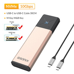 M.2 NGFF NVMe SATA USB C 3.2 GEN 2 Adapter Externes SSD Gehäuse Case Aluminium