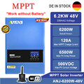 6200W Solar Wechselrichter Hybrid Off-Grid MPPT 120A 220V 500V Reine Sinuswelle