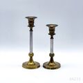 2er Set Vintage Messing Kerzenhalter Kerzenständer für Stabkerzen aus Messing