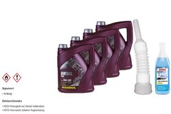 20L MANNOL Diesel TDI 5W-30 API SN/CF Motoröl inkl. Schlauch + Scheibenreiniger
