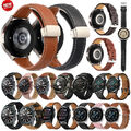 Ersatzarmband klassisches Leder Armband für Samsung Galaxy Watch 3 45 mm 41mm DE