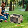 PawHut Hundebox Hundetransportbox Reisebox Hundetasche faltbar Oxfordstoff Khaki