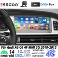 Für Audi A6 C6 4F MMI 3G 2010-2012 Carplay Android14 Autoradio GPS NAVI DAB 128G