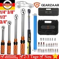 Drehmomentschlüssel 1/4" 3/8" 1/2" 3/4" 2-500Nm Teleskopratsche Auswahl Bit Set