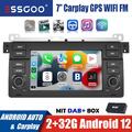 7" CarPlay Android 13 Autoradio GPS DAB+ Bluetooth Für BMW E46 318 320 325 M3 MG