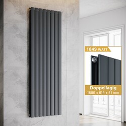 Design Heizkörper Flachheizkörper Wandheizkörper Vertikal/Horizontal AnthrazitEin/Doppellagig_Gute Heizwirkung/Lecksicherheit_SPCC