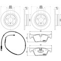 HELLA PAGID BREMSENSET HINTEN passend für BMW 1er F20 F21 2er F23 F22