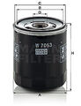 MANN-FILTER W 7053 ÖLFILTER FÜR  ARO CITROËN DAF DAIHATSU FIAT FSO HYUNDAI LADA