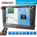 4+64G Autoradio Android 14 GPS NAV Grau Für Opel Corsa C D Astra H Vivaro Combo
