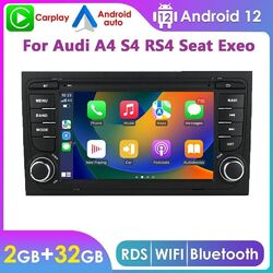 Für Audi A4 2000-2009 Android 13 Carplay Autoradio GPS SAT NAV BT SWC FM DAB+32G